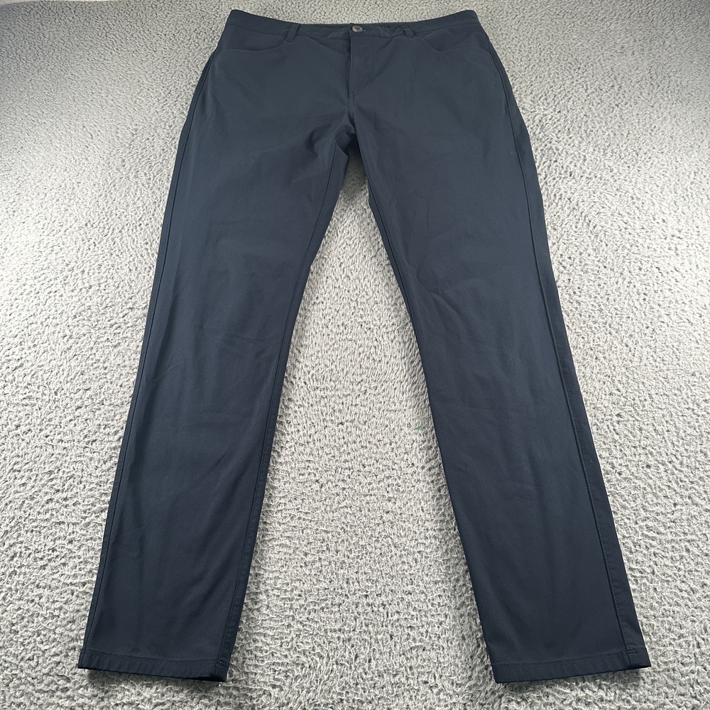 Vuori Meta Pants Mens 34 Blue Chino Slim Straight 5 Pocket Golf Travel